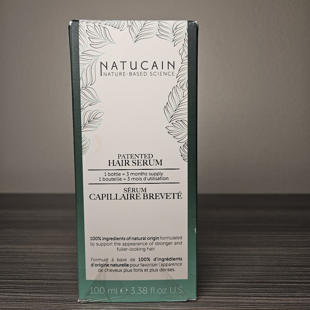 Natucain Hair Serum New in box 100ml 3.38oz 3 month supply
